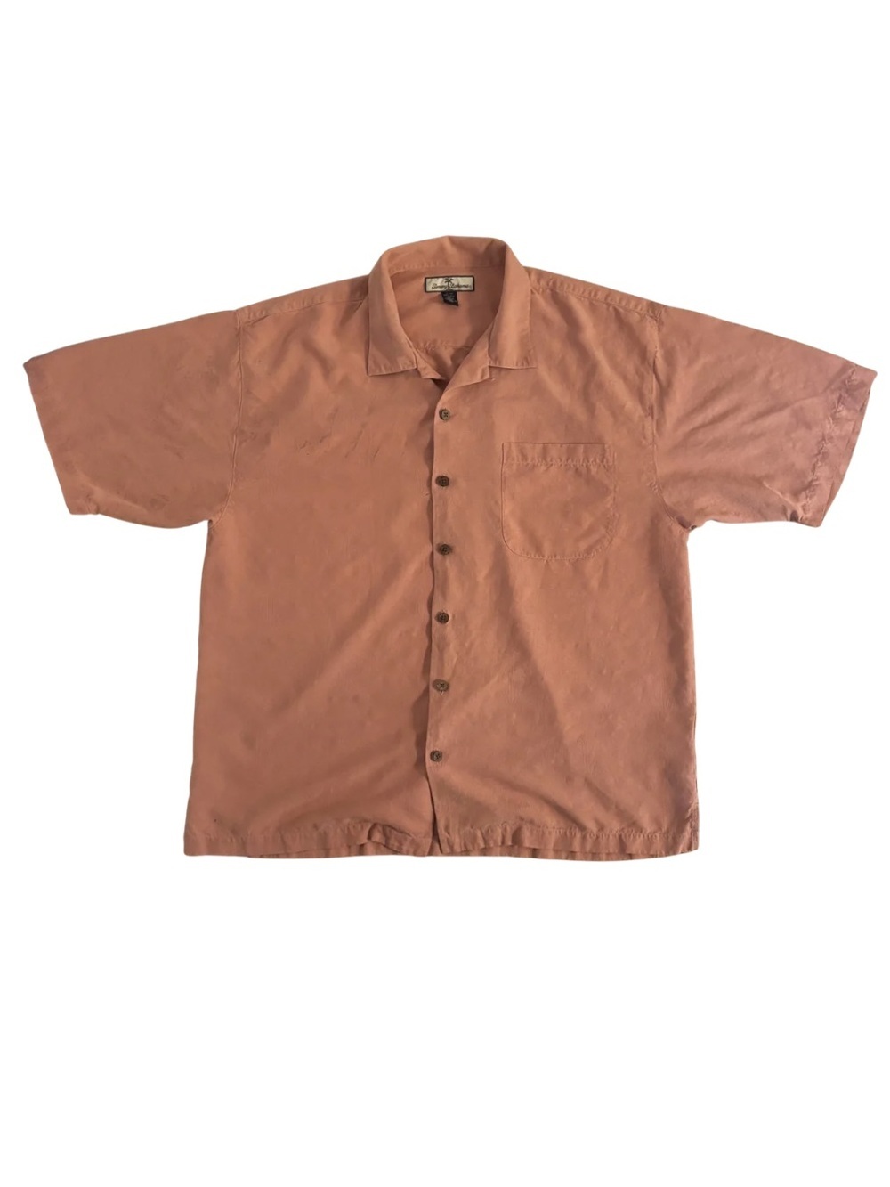 Tommy Bahama Silk Short-Sleeve Button-Up Shirt in Dusty Rose